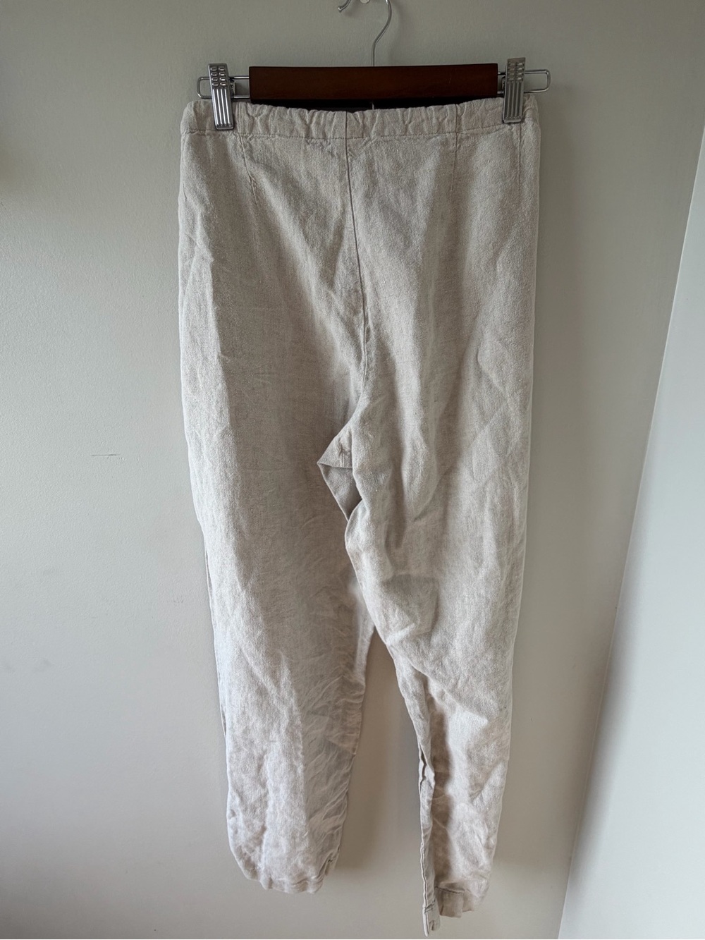 GAP Factory| 100% Linen Pull-On Pants | Size 16 | Oatmeal Beige | Relaxed Fit - Picture 4 of 5